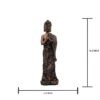Standing Buddha Statue Showpiece, 36.8 cm x 11.4 cm, Meditation Pose, Home Decor