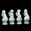 White Angel Figurine Set of 4, Decorative Garden Statues, 8 Inch Height, 3-3.5 Inch Width