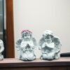 Decorative Angel Figurines Set of 2, White Praying Angels with Wings, 6 Inch Height, Garden Home Decor