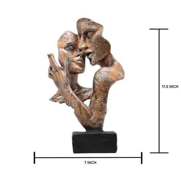 Modern Abstract Resin Couple Sculpture Romantic Kiss Statue, Ideal Wedding, Anniversary & Home Tabletop Decor