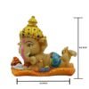 Cute Baby Ganesha Idol Reading Book | 5.5 Inch Colorful Polyresin Ganpati Statue for Home Decor, Study Table, Kids Room & Gift | Decorative Bal Ganesha Murti