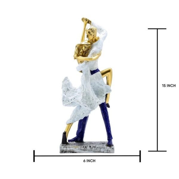 Stunning Dancer Statue with Gold Accents - Perfect for Living Room Decor