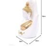 Polyresin Hand Palm Buddha Idol Showpieces for Living Room,Gift Items for Diwali,Decoration Item for Home decor,Table Decorations(White Buddha)