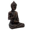 Meditation Buddha Statue with Lotus Bowl for Office Decor, Bronze Antique Finish, 24.1 x 16.5 cm