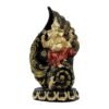Ganesha Statue Sitting on a Mouse - Black and Gold Decorative Figurine for Home & Office - Hindu God of Wisdom and Prosperity - Perfect for Diwali and Ganesh Chaturthi