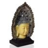 Handicrafts Buddha Head on Tree Idol Statue Showpiece for Home Decoration and Gifting., Diwali Gift Item for Family and FriendsMulticolor
