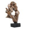 Modern Abstract Resin Couple Sculpture Romantic Kiss Statue, Ideal Wedding, Anniversary & Home Tabletop Decor