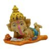 Cute Baby Ganesha Idol Reading Book | 5.5 Inch Colorful Polyresin Ganpati Statue for Home Decor, Study Table, Kids Room & Gift | Decorative Bal Ganesha Murti