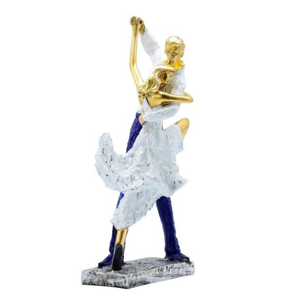 Stunning Dancer Statue with Gold Accents - Perfect for Living Room Decor