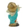 Dancing Baby Ganesha Idol Colorful Ganpati Statue in Orange Dhoti for Home Temple Decor, Car Dashboard & Spiritual Gift 5 Inch Polyresin