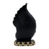 Ganesha Statue Sitting on a Mouse - Black and Gold Decorative Figurine for Home & Office - Hindu God of Wisdom and Prosperity - Perfect for Diwali and Ganesh Chaturthi