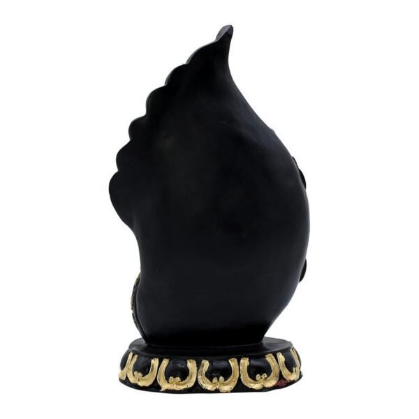 Ganesha Statue Sitting on a Mouse - Black and Gold Decorative Figurine for Home & Office - Hindu God of Wisdom and Prosperity - Perfect for Diwali and Ganesh Chaturthi