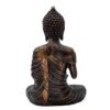 Meditation Buddha Statue with Lotus Bowl for Office Decor, Bronze Antique Finish, 24.1 x 16.5 cm