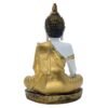 Decorative Buddha Statue for Meditation Room White and Gold, 28 cm x 18 cm