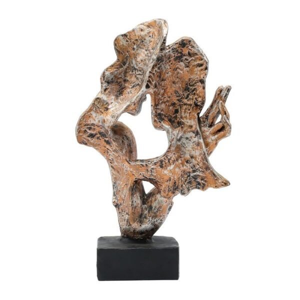 Modern Abstract Resin Couple Sculpture Romantic Kiss Statue, Ideal Wedding, Anniversary & Home Tabletop Decor