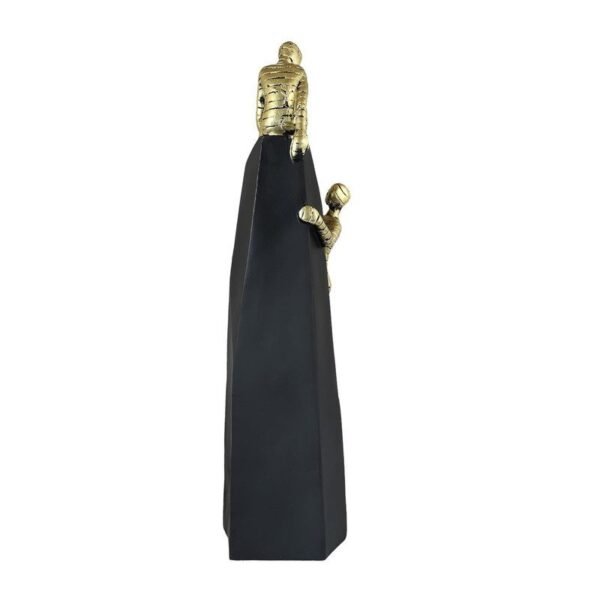Golden Mummy Statue - Egyptian Mummy Figurine - Black Base - Home Decor