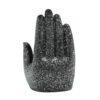Abhaya Mudra Resin Statue, Fearless Protection Decor for Living Room, Meditation Space & Altar, Black & Gold Buddha Hand Ornament