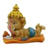 Cute Baby Ganesha Idol Reading Book | 5.5 Inch Colorful Polyresin Ganpati Statue for Home Decor, Study Table, Kids Room & Gift | Decorative Bal Ganesha Murti