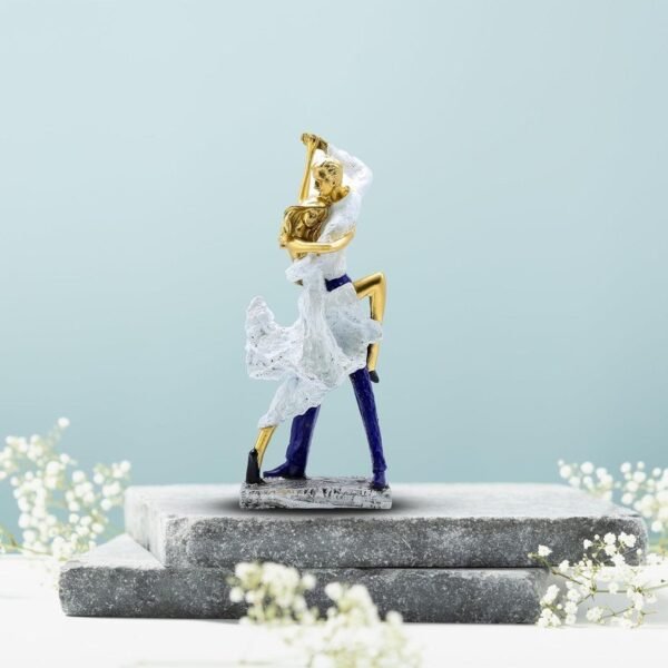 Stunning Dancer Statue with Gold Accents - Perfect for Living Room Decor