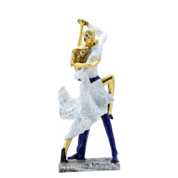 Stunning Dancer Statue with Gold Accents - Perfect for Living Room Decor