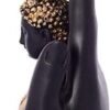 Hand-Crafted Buddha Hand Mudra Statue, Black & Gold Resin Ornament, Ideal for Home Decor, Desk, Prayer Altar & Spiritual Gift