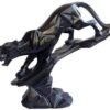 Black Panther Sculpture - Geometric Art Piece Featuring a Majestic Big Cat