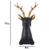 Modern Resin Deer Bust Sculpture with Gold Antlers - Contemporary Animal Decor for Home & Office