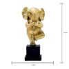 Golden Yoga Elephant Figurine - Meditative Elephant Statue for Home Decor