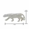 White Ceramic Panther Figurine - Elegant Home Decor - Animal Sculpture