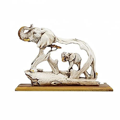 Artistic Resin Elephant Sculpture - Elegant Elephant Figurine for Home & Office Decor