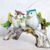 Handcrafted Owl Family Statue - Unique Home Decor Piece for Nature Lovers