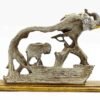 Artistic Resin Elephant Sculpture - Elegant Elephant Figurine for Home & Office Decor