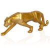 Modern Gold Panther Sculpture - Sleek Resin Animal Figurine for Home & Office Decor