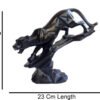 Black Panther Sculpture - Geometric Art Piece Featuring a Majestic Big Cat
