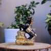 Elegant Black and Gold Horse Statue - Luxurious Decor for Home & Office