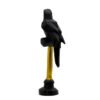 Elegant Black Parrot Sculpture with Gold Accents - Unique Home Decor Piece