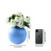 Metal Ball Round Flower Vase for Home Decor | Table Decorative Item for Bedroom Living Room Office Wedding | Best Gift for Birthday Anniversary Festival | Blue, Medium
