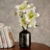 Metal Flower Vase for Home Decor Bedroom Living Room Office Wedding | Table Decorative Item for Festivals Birthday Spotted Black