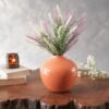61ddTsNNUBL._SL1080_.jpg Metal Flower Bud Shape Vase for Home Decor | Table Decorative Item for Bedroom Living Room Office | Best Gift for Wedding Festivals Birthday | Rust Orange Small 1PC (Flower not Included)