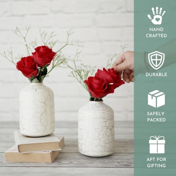 Metal Flower Vase for Home Decor Bedroom Living Room | Table Decorative Item for Festivals