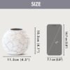 Metal Ball Vase for Home Decor|Round Flower Pot for Bedroom Living Room Office Wedding|Flowers Arrangement for Birthday Anniversary Festival|Off-White Crackled Small (Flower Not Included)