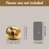Metal Ball Round Flower Vase for Home Decor|Table Decorative Item for Bedroom Living Room Office Wedding | Best Gift for Birthday Anniversary Diwali Ganpati Onam Festival | Gold, Small