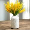 71gG6wc0UAL._SL1080_.jpg Metal Flower Vase for Home Decor Bedroom Living Room Office Wedding | Table Decorative Item for Festivals Birthday Off-White Crackled 1Pcs