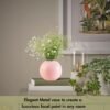 Metal Ball Round Vase for Home Decor | Table Decorative Item for Bedroom Living Room Office Wedding | Best Gift for Birthday Anniversary Festival | Pink