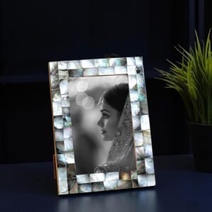 81SpEH8F13L._SL1500_.jpg Engineered Wood Elegant Mother Of Pearl Handcrafted Picture Rectangular Photo Frame Tabletop | Best Gift For Home Decor, Birthday, Anniversary, Valentine'S Day