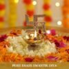Pure Brass Swastik Diya for Puja | Religious Symbol Diya Diya for Pooja Room, Tample,Mandir,Office, Diya for Home Decoration