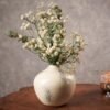 Metal Flower Bud Shape Vase for Home Decor | Table Decorative Item for Bedroom Living Room Office | Best Gift for Wedding Festivals Birthday | Off White Small 1PC (Flower not Included)