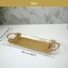 81x444os4XL._SL1500_.jpg Aluminium Golden Serve Tray with Leaf Handle for Center Table Centerpiece| Serving Platter for Home Decor Kitchen Dining Room Table| Serveware Plater for Sweets, Cookies, Dry Fruits