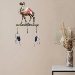 Decorative Wall Mounted Metal Camel Key Holder | Handcrafted Key Hanger | Artistic Home & Entryway Wall Decor Organizer