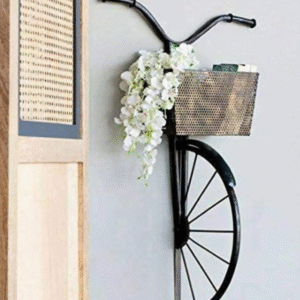 Metal Black Cycle Basket | Decorative Bicycle Showpiece for Home & Office Decor